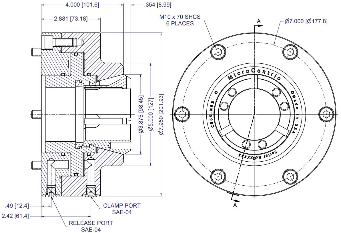 Model Cb65 Nrb Cb Nrb Collet Chucks Stationary Design On Microcentric Corp 