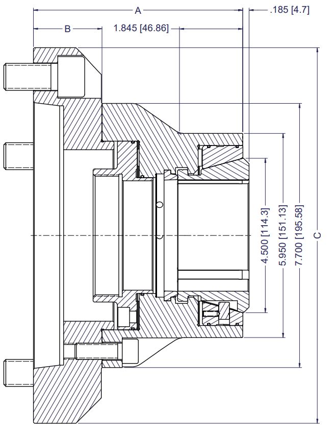 Model CB80-NX/A8, CB-NX Collet Chuck - Dead Length Design On ...